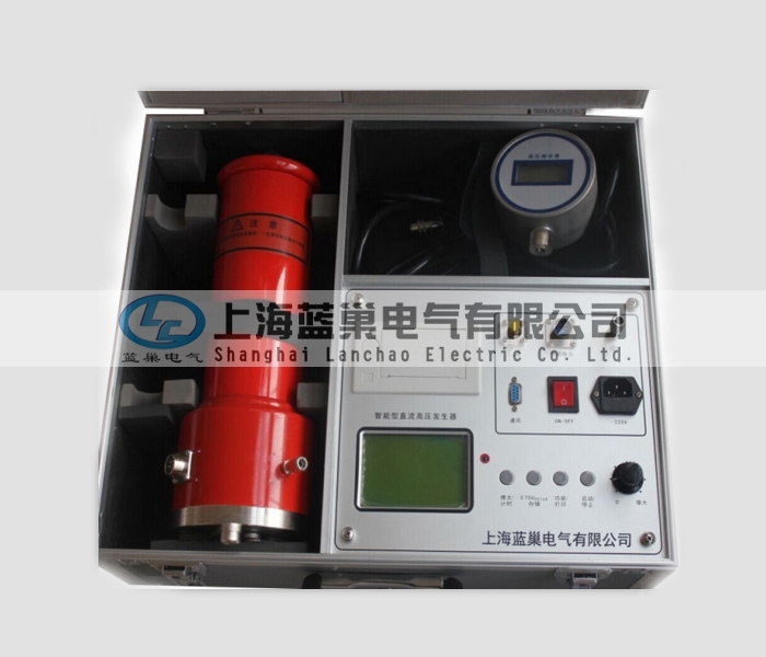 ZGF-120KV/2mA大屏智能直流高壓發(fā)生器。應(yīng)用AIPWM技術(shù)，對PWM技術(shù)的不準(zhǔn)確線性度進行了調(diào)整，使儀器精度得到了大幅度提高。并采用AI技術(shù)設(shè)定過壓保護和過流保護取代了數(shù)字撥盤開關(guān)只能設(shè)定電壓值